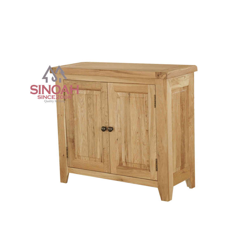 Rustic Oak ຂະຫນາດນ້ອຍ 2 ປະຕູ sideboard